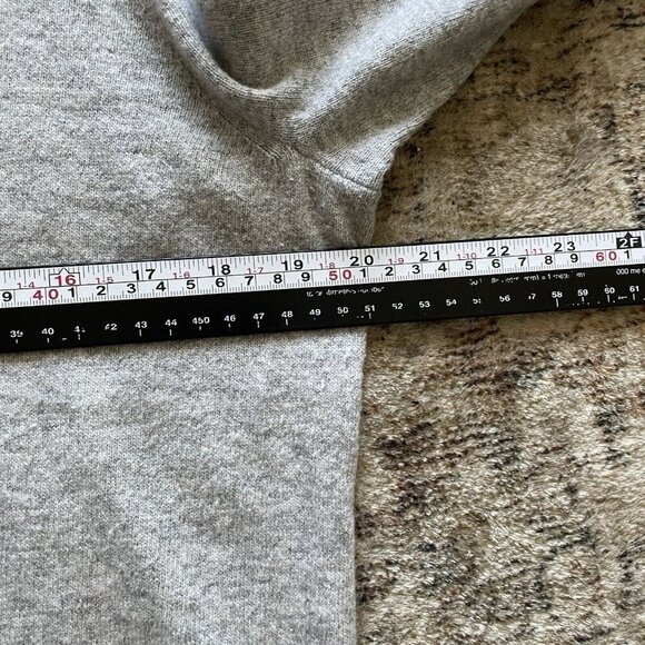 J Crew Womens Cotton Wool Blend Pullover Sweater Sz L Gray Side Slit Round Hem - Picture 8 of 10